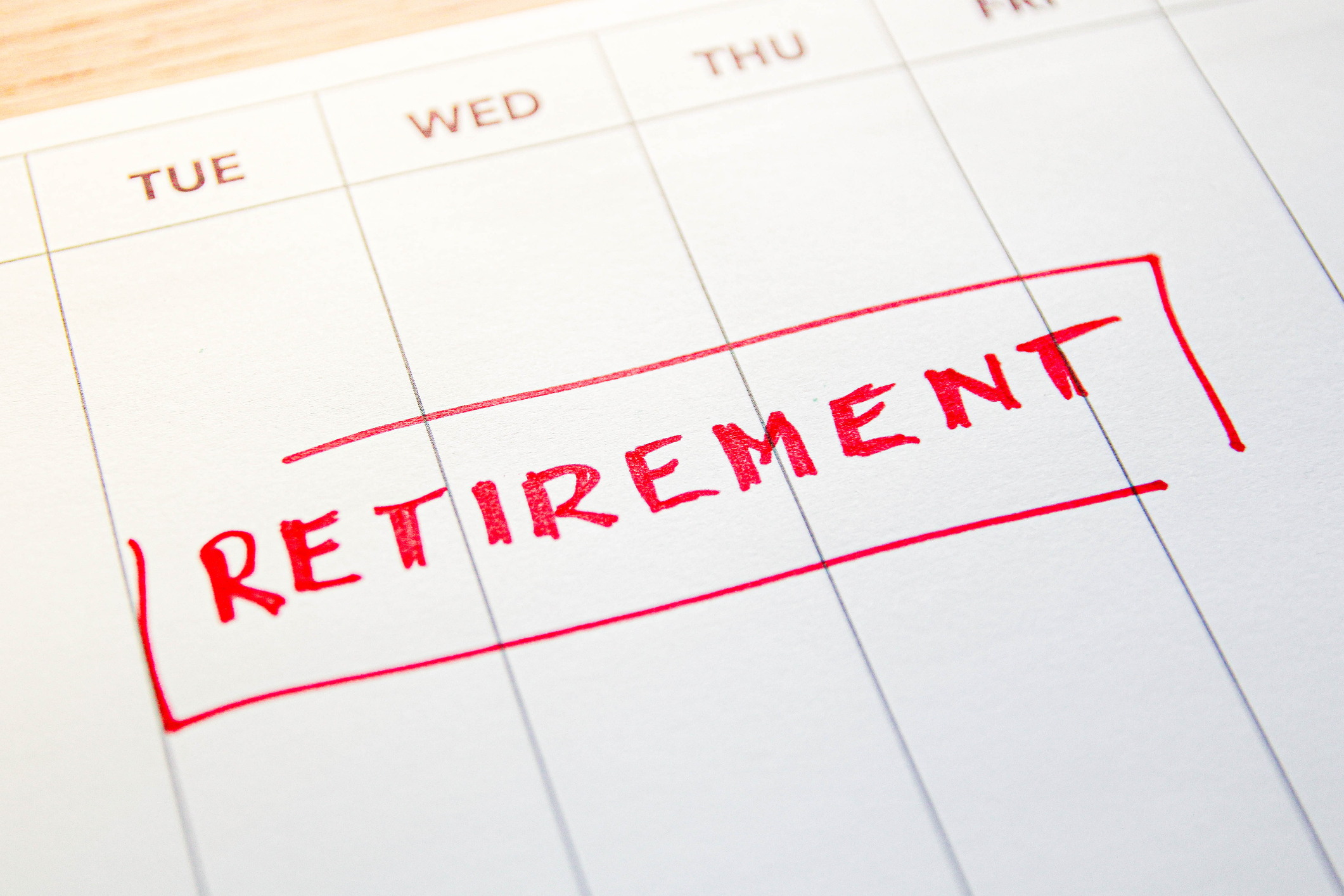 retirement calendar