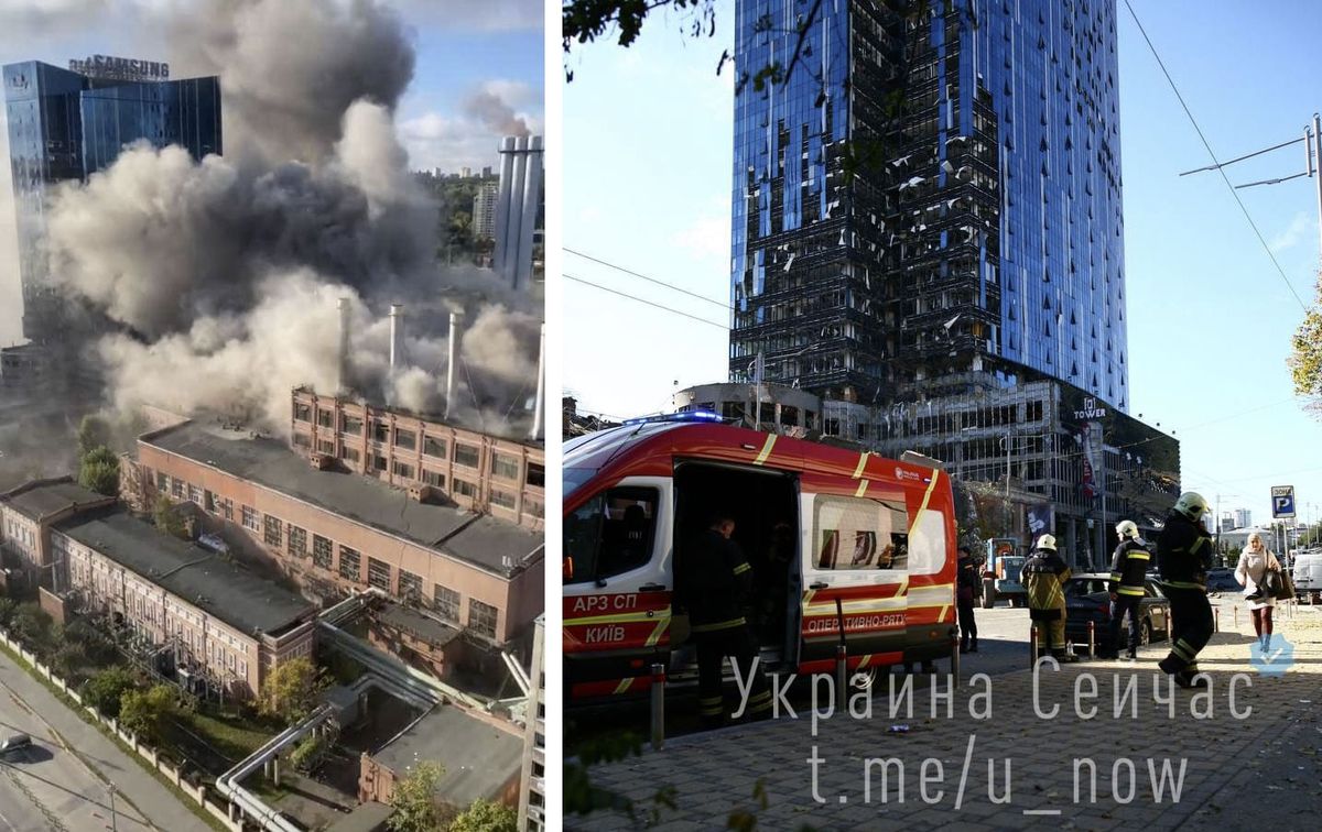 Aftermath of missile attack in Kyiv