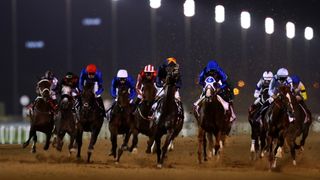 Horses racing at the Dubai World Cup