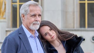 Henry Czerny as Glenn and Rebecca Hanssen as Annabelle on Paris Is Always a Good Idea.