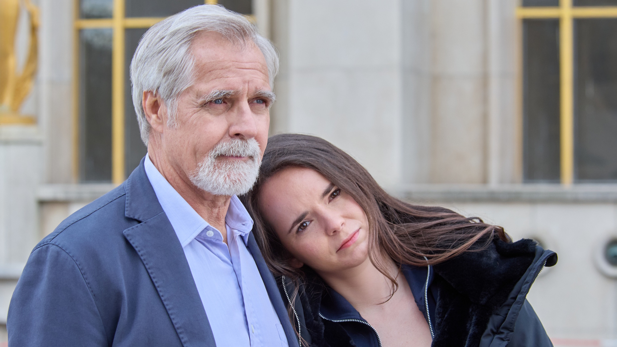 Henry Czerny as Glenn and Rebecca Hanssen as Annabelle on Paris Is Always a Good Idea.
