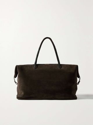 Perriand Large Leather-Trimmed Suede Tote