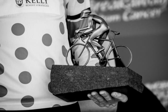 Will Routley (Optum) takes home the climbers jersey and statue for his week of racing