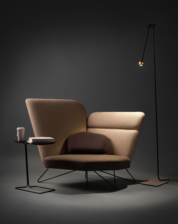 Lamp, as well as a table and chair