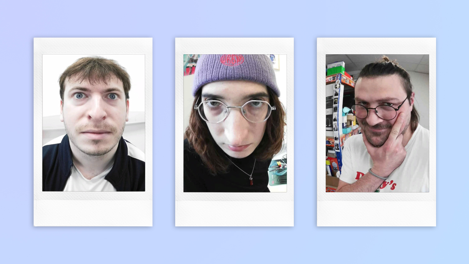 Instant photo prints taken on a Fujifilm Instax mini LiPlay Plus hybrid instant camera