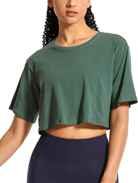 CRZ YOGA Pima Cotton Workout Crop Top (Women's): was $24 now $20 @ Amazon