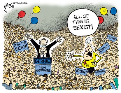Political Cartoon U.S. Bernie Bill Clinton