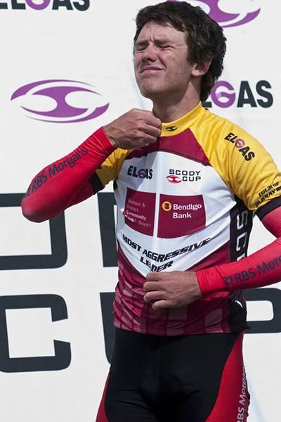 Virgin Blue/RBS Morgan's Cameron Peterson was awarded the most aggressive rider of the stage jersey.