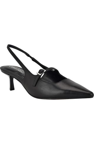 Kallien Slingback Pointed Toe Kitten Heel Pump