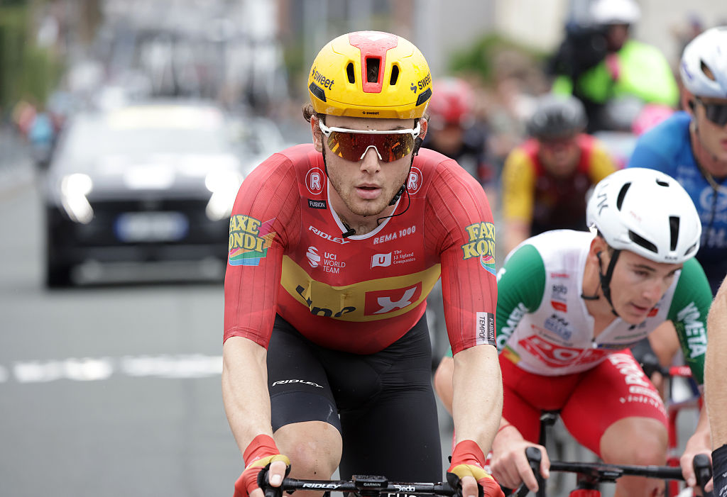 Carl-Frederik Bevort (Uno-X Mobility) competes during the 2026 GP De Fourmies 2026 in Fourmies, France. (Photo by Rhode Van Elsen/Getty Images)