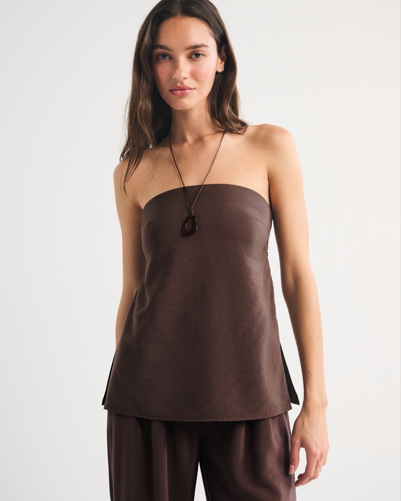 Strapless Open-Back Set Top