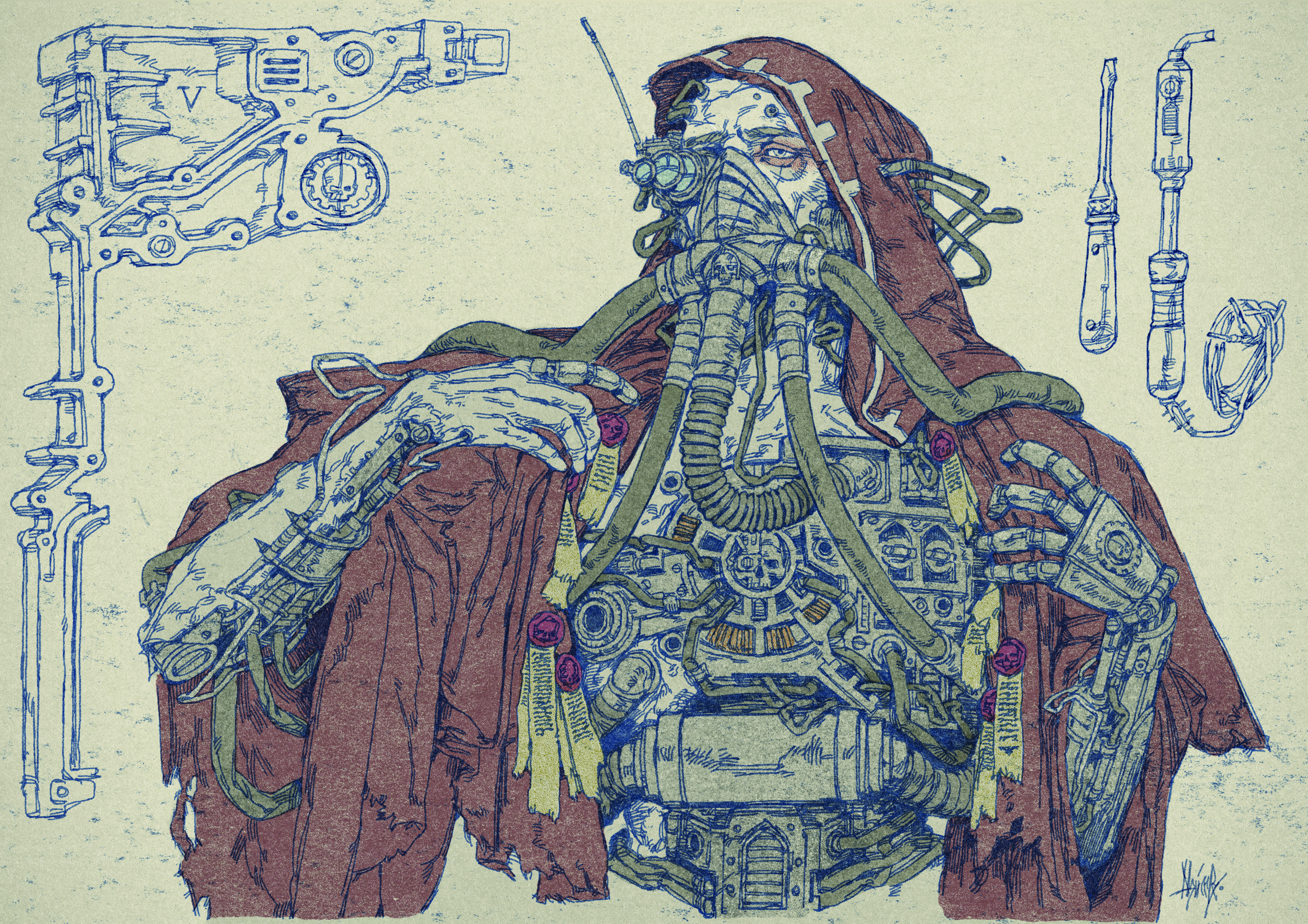 Check out Warhammer 40,000 artist Anastasiya Landasseln's fantastical illustrations.
