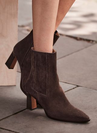 Brown Suede Ankle Boots