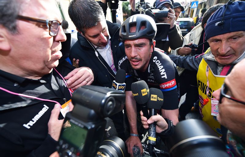 The emotion of John Degenkolb's face after winning Milan-San Remo