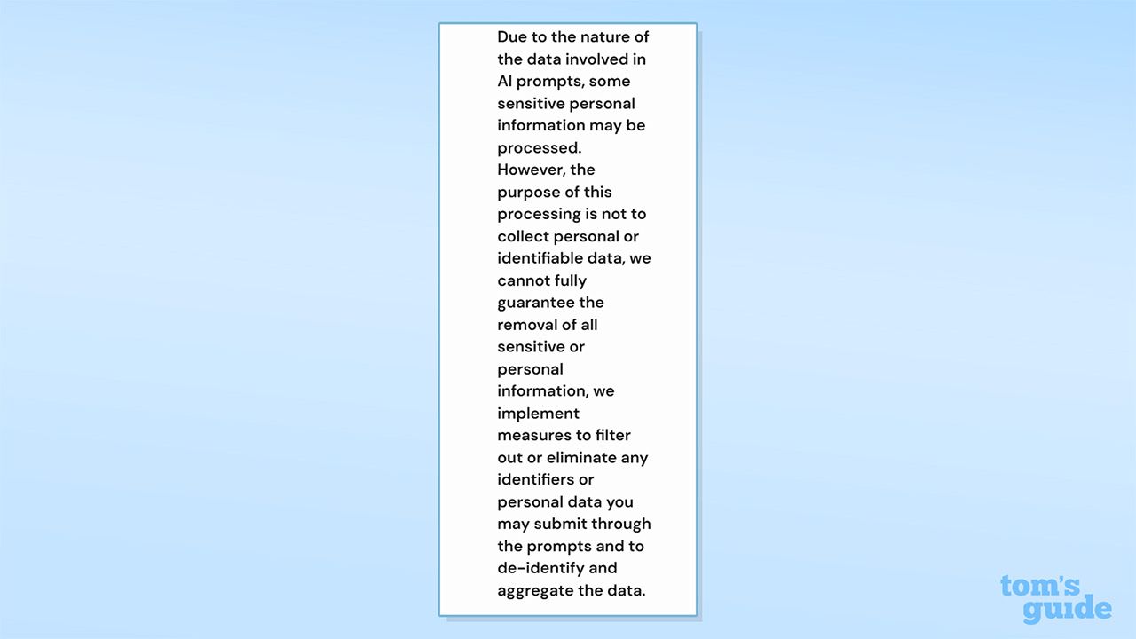 Screenshot of a section of Urban VPN's privacy policy discussing AI inputs and outputs