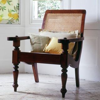 cane chair with cushions