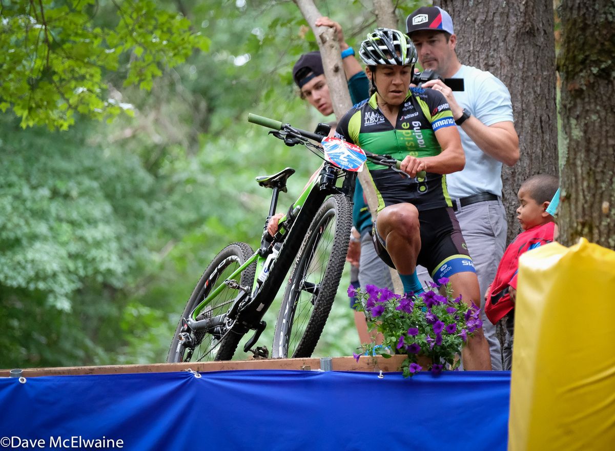 Crystal Anthony (Riverside Racing) chose to run down the Shimano Jump