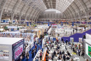 London Book Fair 2024 - stands in London Olympia full of publishers/books