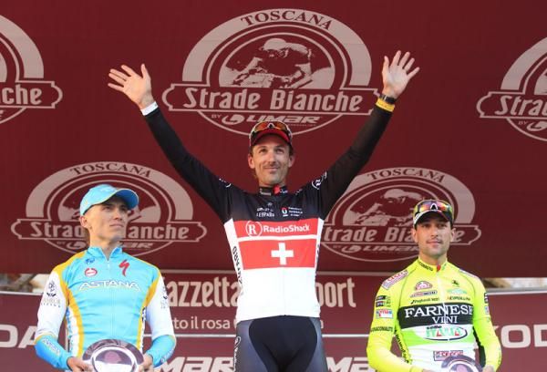 The 2012 Strade Bianche podium