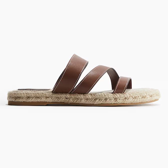 H&M Brown Espadrille Flat Sandals