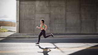 Woman running outdoors