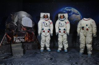 A special Apollo 11 exhibit at Madame Tussauds in Washington, D.C., features wax versions of Neil Armstrong and Buzz Aldrin.