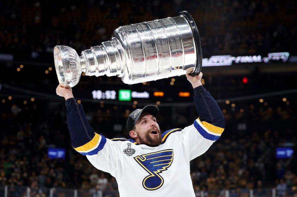 Patrick Smith with the Stanley Cup.