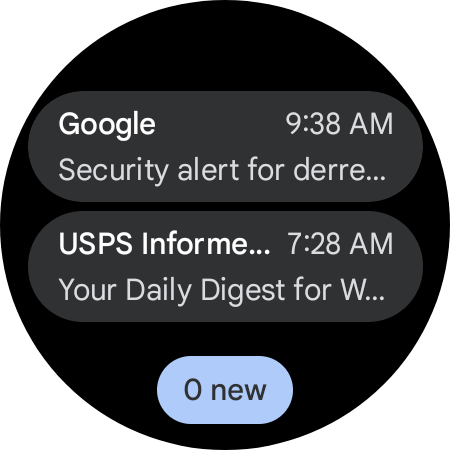 The Gmail Tile on Wear OS