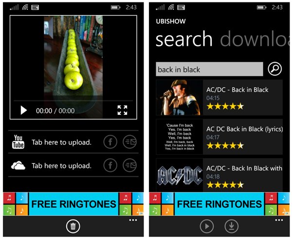 UbiShow Upload and Music Search
