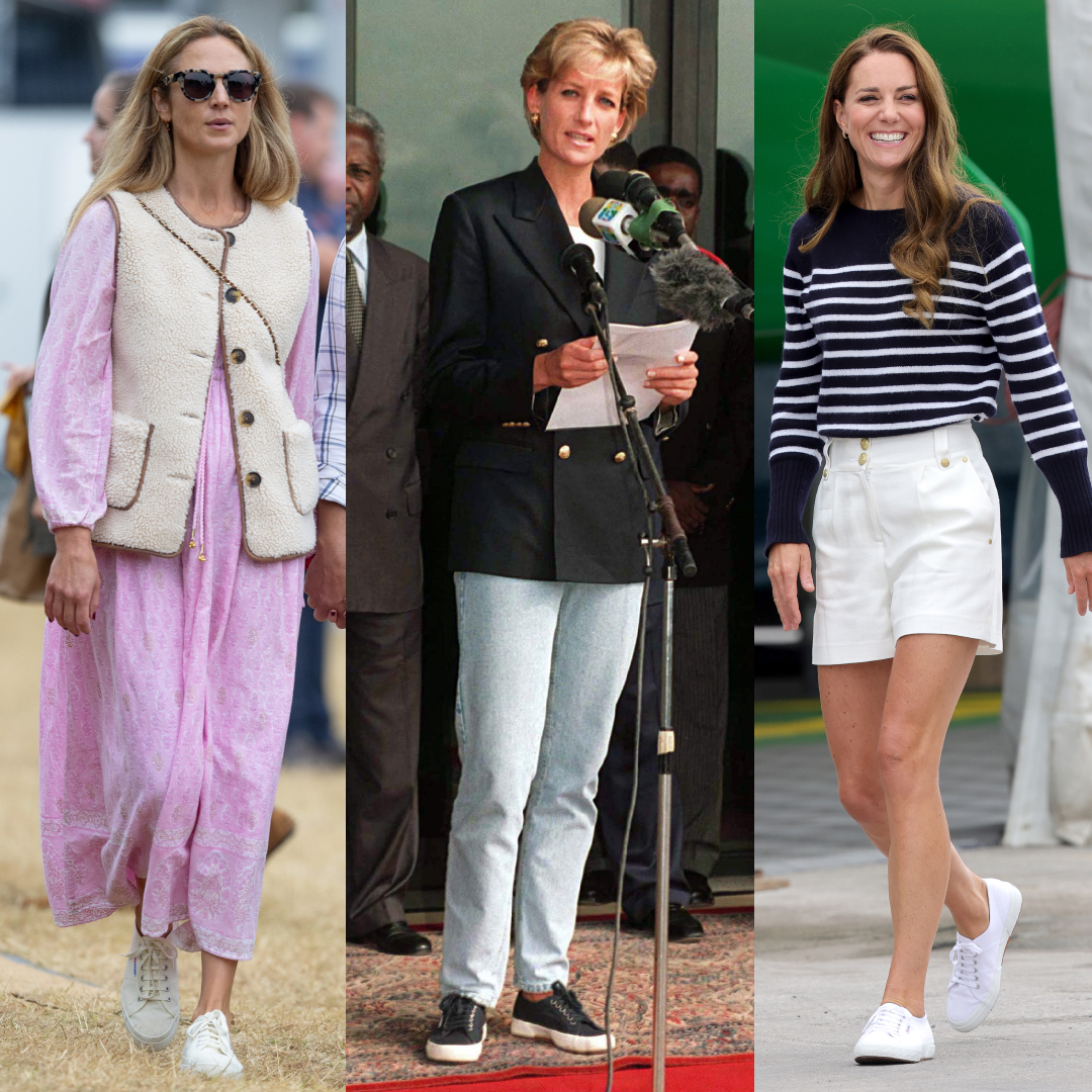 If there's one thing that Princess Diana, Princess Kate, Harriet Sperling, and the rest of the royal yummy mummies can agree on, it's the classic style power of the Superga.