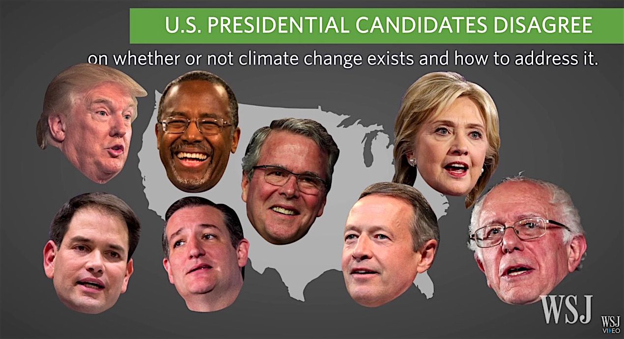 Here&amp;#039;s where each top 2016 presidential candidate stands on climate change