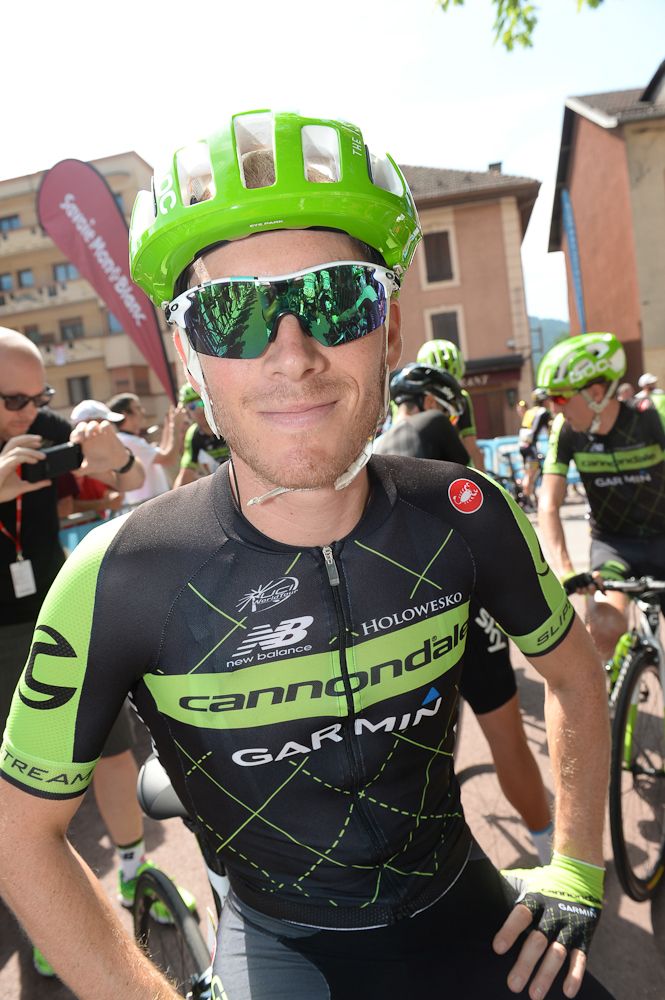 Defending champion Andrew Talansky before the stage 1 start.