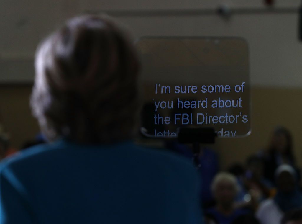 Hillary Clinton reads remarks about FBI Director James Comey&amp;#039;s investigation of her private email server