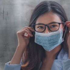 how to stop glasses fogging up face mask