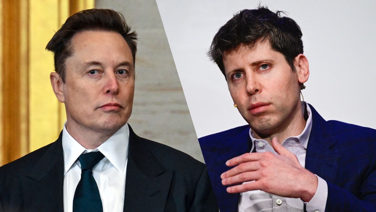 Elon Musk (left) and Sam Altman (right)