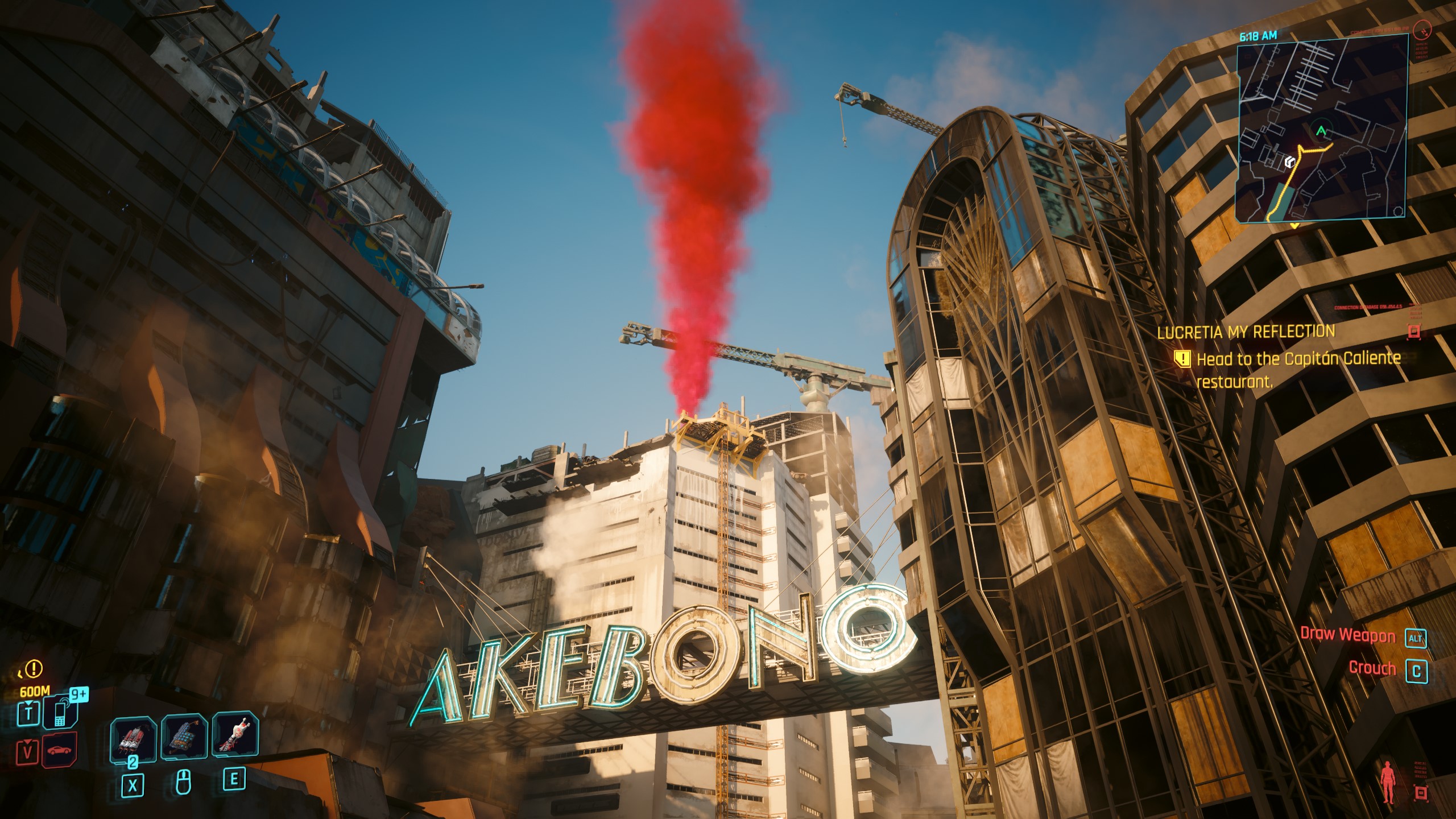 Cyberpunk 2077 Airdrop - Red Smoke
