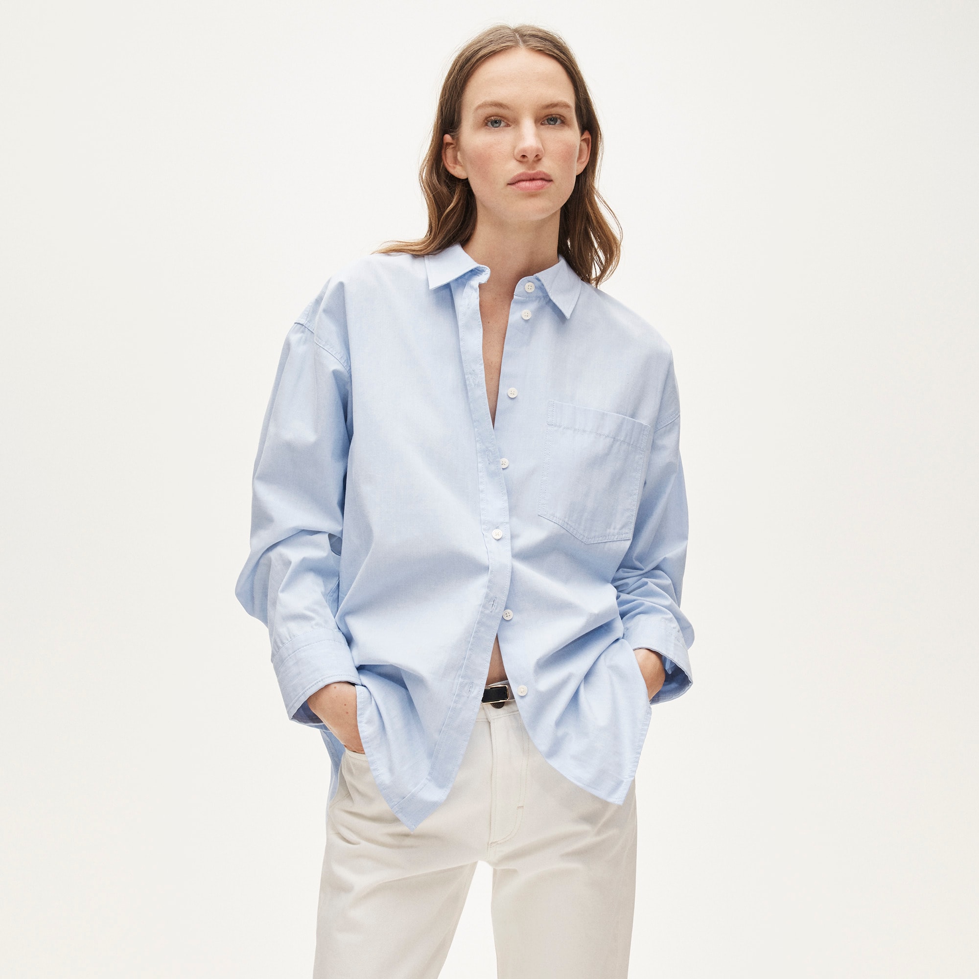 &amp;Eacute;tienne Oversized Button-Up Shirt in Lightweight Oxford