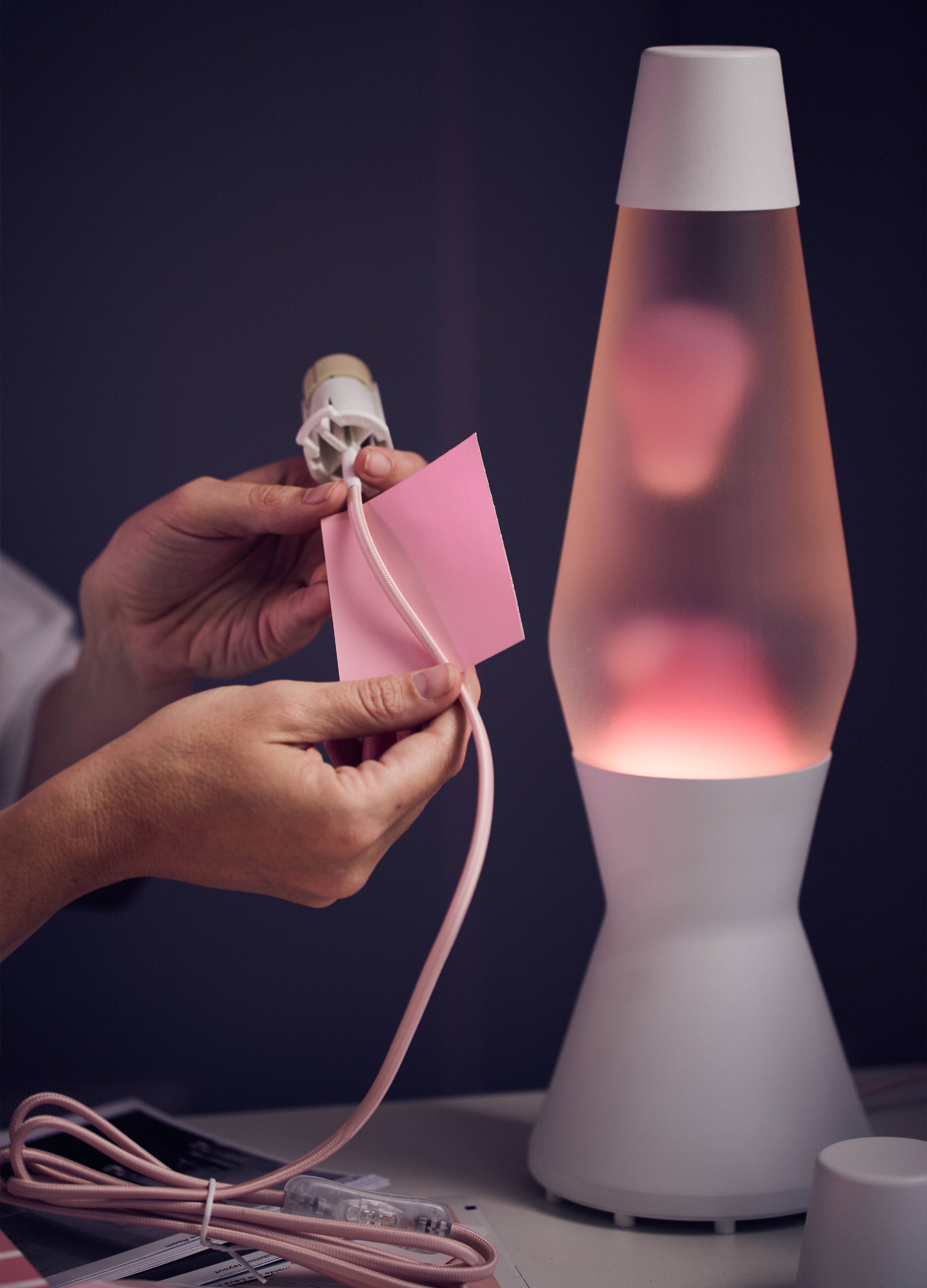 Sabine Marcelis with lava lamps for Mathmos