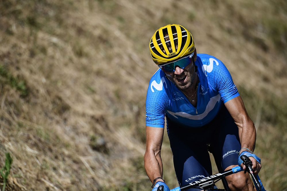 Alejandro Valverde (Movistar) on the attack