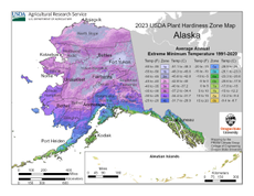 2023 USDA Plant Hardiness Zone Map for Alaska