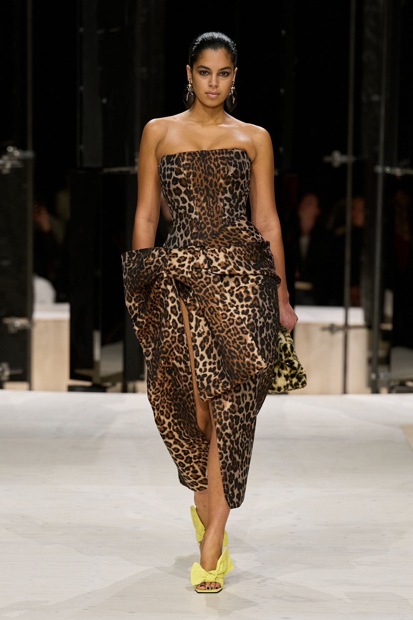 A model wore Sandra Bullock's leopard-print dress on the Givenchy Fall 2026 runway