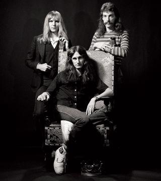 Rush in 1977, L-R: Alex Lifeson, Geddy Lee, Neil Peart