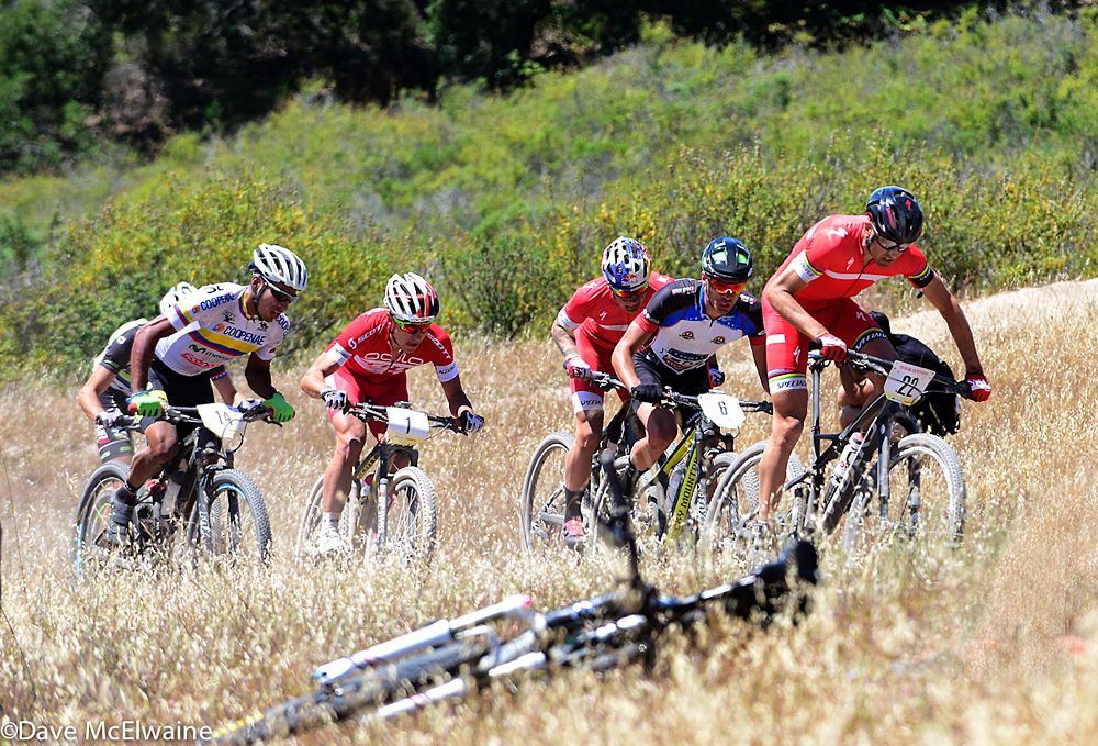 Christoph Sauser (Specialized) moments before he snapped a chain