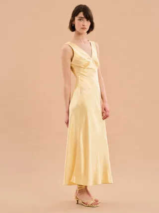 LENZING™ ECOVERO™ Viscose, Iris Maxi Dress in Yellow 6