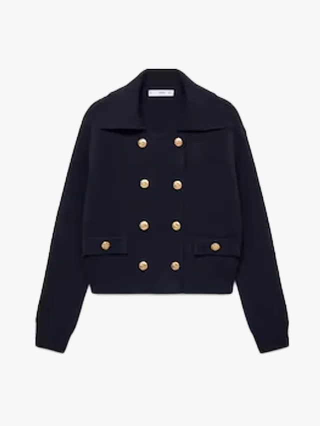 Mango Jacket With Mandarin Collar and Jewel Buttons - Women | Mango Usa