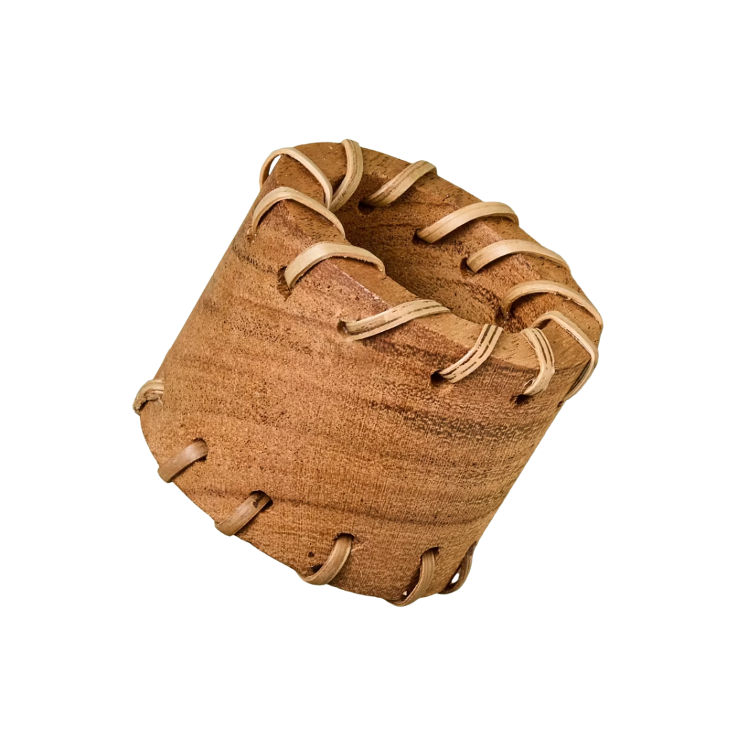 Set of 4 Carved Edge Napkin Ring Light - Hearth U0026#38; Handu0026#8482; With Magnolia