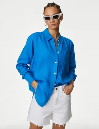 Blue Linen Shirt