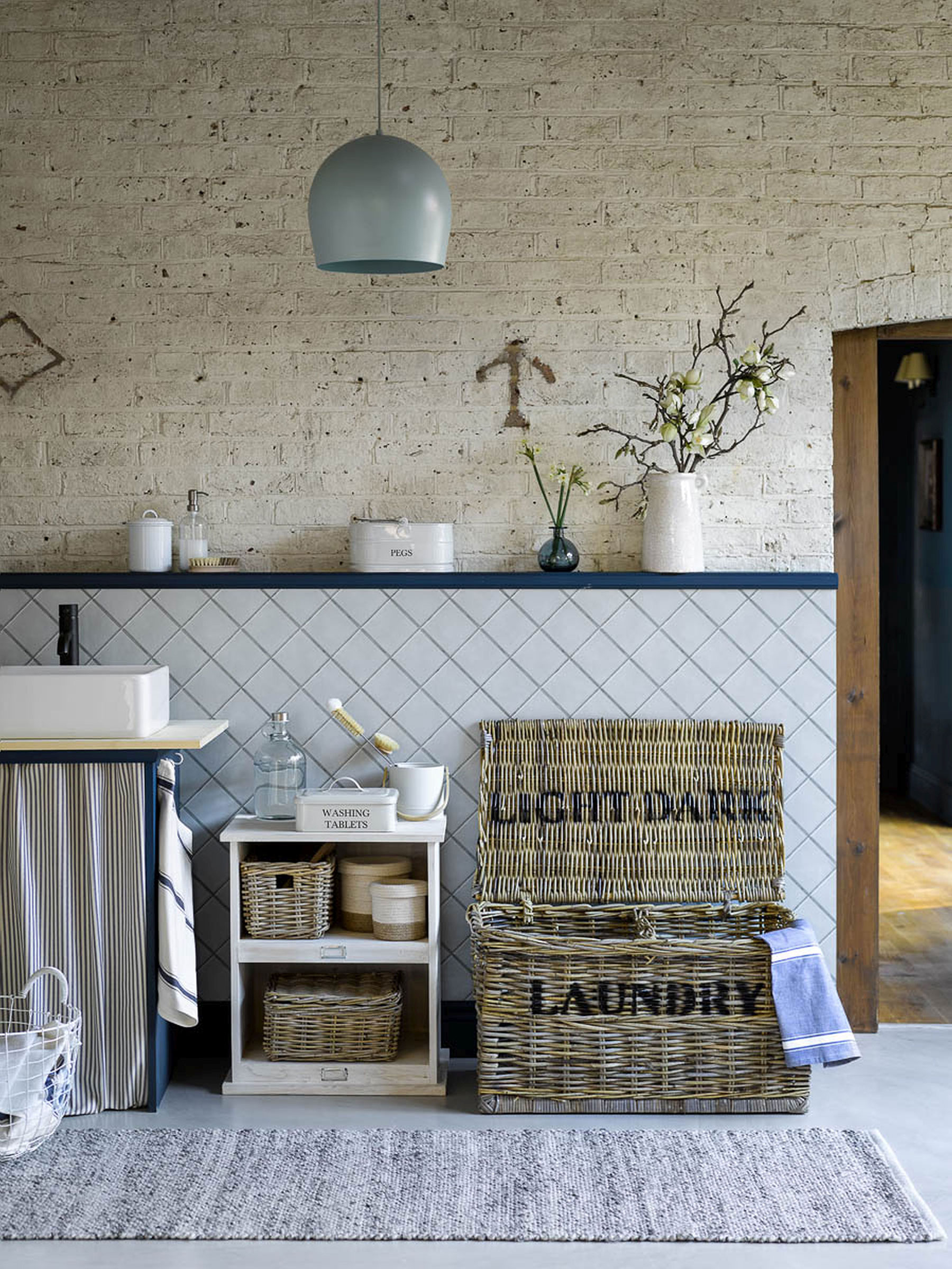 rustic laundry room