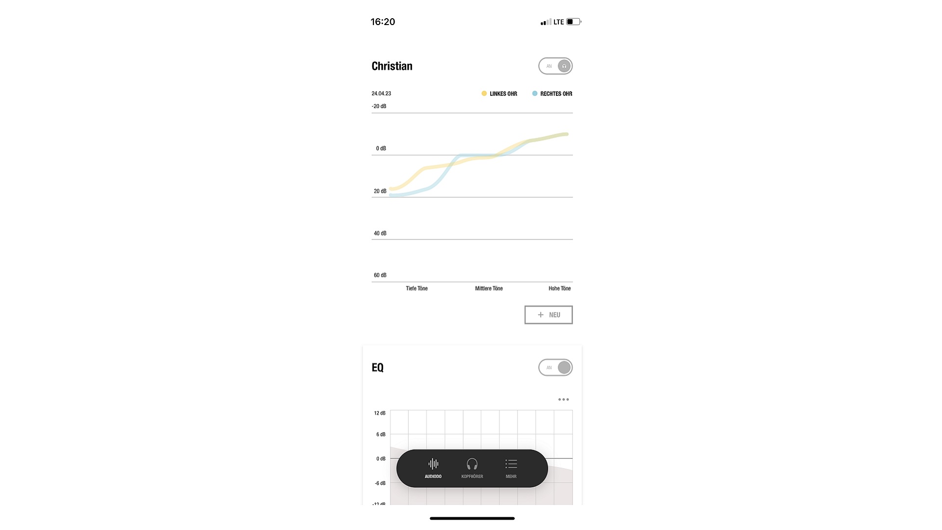Fresh 'n Rebel App zur Einstellung von Personal Sound und Equalizer-Optionen
