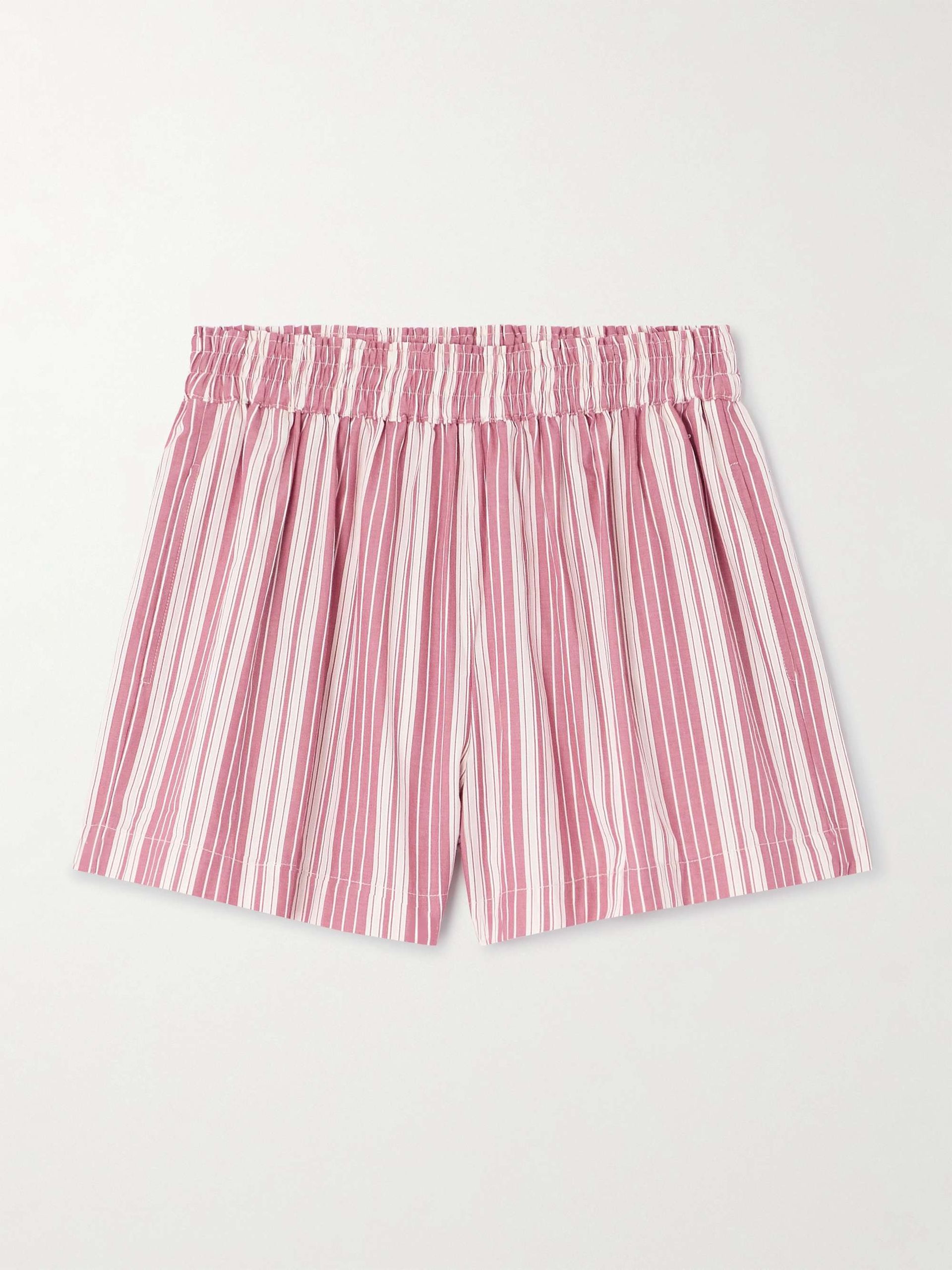 Elva Striped Cotton Shorts